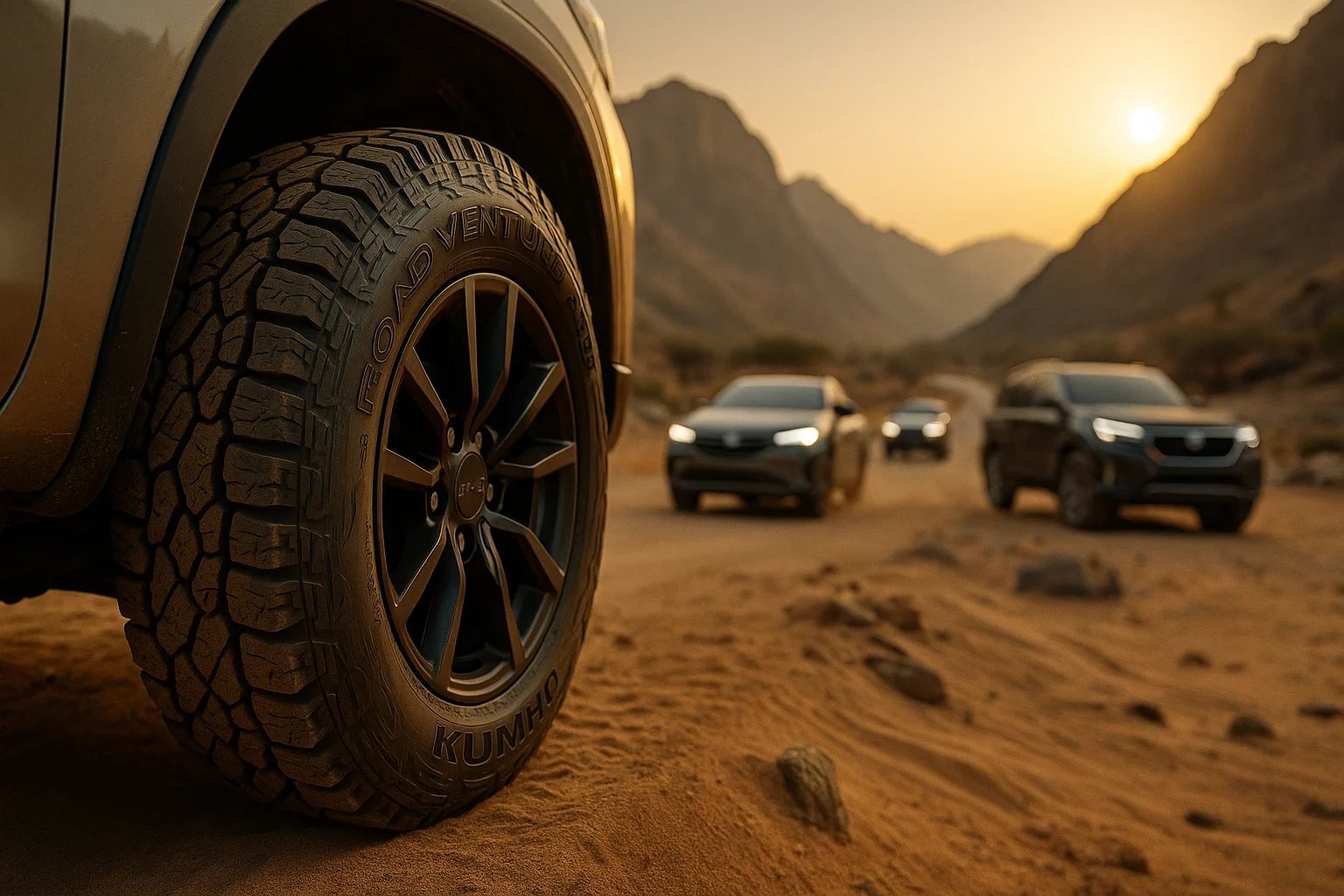 كفرات كومهو بتصميم حجري (Road Venture AT52) لأداء الطرق الوعرة.